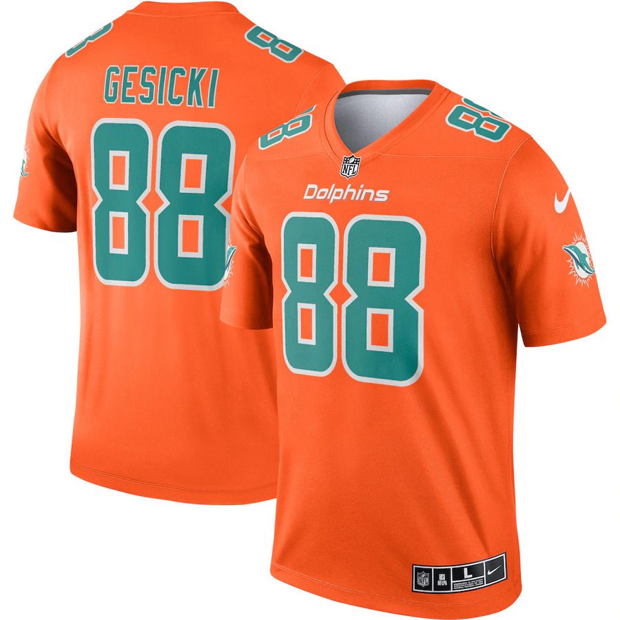 Men Miami Dolphins #88 Mike Gesicki Nike Orange Inverted Legend NFL Jersey